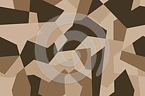 Military camo seamless pattern. Geometric camouflage backdrop in sand and desert brown color.