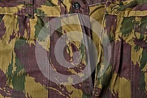 Military camo zipper detail