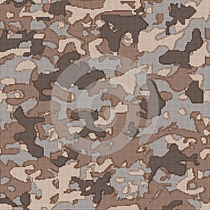 Military camouflage. Pattern on the fabric. Stock illustr