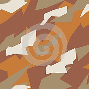 Military camouflage seamless pattern. Urban texture. Modern background. Abstract color vector illustration. For design wallpaper,