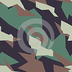Military camouflage seamless pattern. Urban texture. Modern background. Abstract color vector illustration. For design wallpaper,