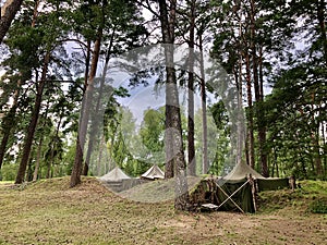 Military Camp in the Forest