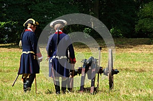 Military with canon