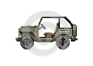 Military car. Vector illustration decorative design