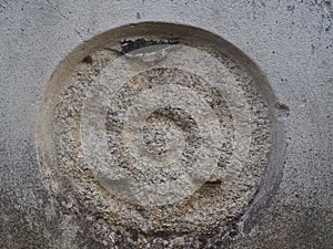 Military circle with floral motif, Church of San MartiÃÂ±o de Moldes, La CoruÃÂ±a, Spain, Europe photo