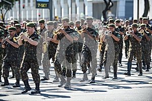 military civic parade celebrating the independence of Brazil