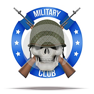 Military club or company badges and labels