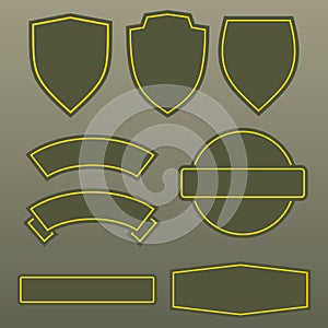 Military colors army patches template design