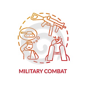 Military combat concept icon
