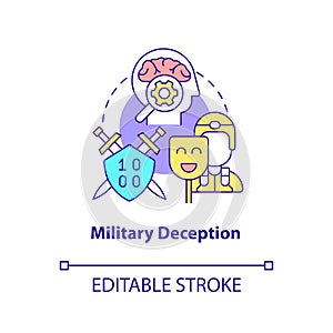 Military deception concept icon