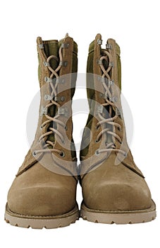 Military desert combat boots