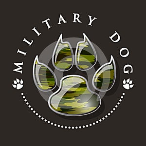 Military dog paw print