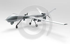 Military drone armored with missiles u.s. airstrike