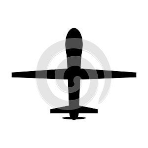 military drone icon vector aircraft for intelligence and attack for graphic design, logo, website, social media, mobile app, UI