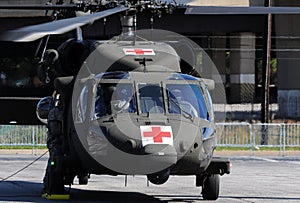 Military evacuation helicopter