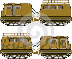 Military Expedition Tracked Tractor