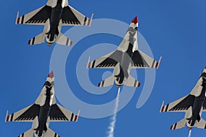 Military fighter aircraft flight demonstration