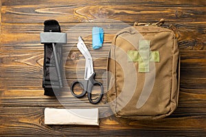 Military first aid kit.