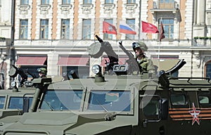 Military GAZ-2330 Tigr - Russian multipurpose armored vehicle.