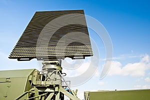 Military green antenna on transmitter