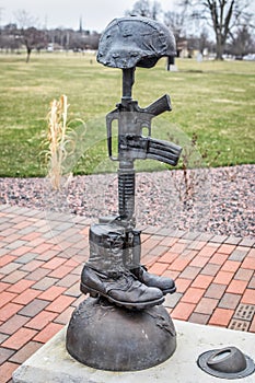 Military Gun, Boots, Hat Statue