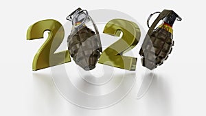 Military Hand Grenade 2020 design in Infinite Rotation