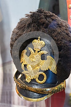 Military headdress of the Russian army of the 18th century