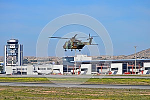 Military Helecopter At Alicante Airport