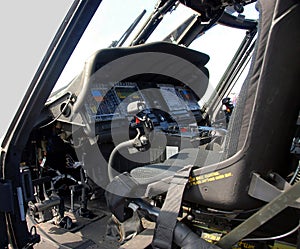 Military helicopter cockpit