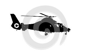 Military helicopter drawing illustration art vintage