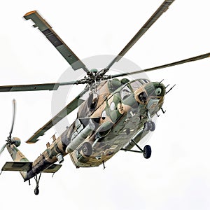 Military Helicopter in Flight