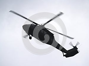 Military Helicopter in flight
