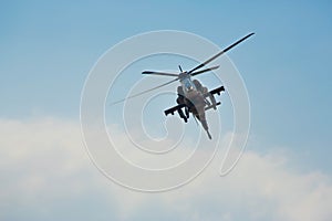 Military Helicopter in Flight