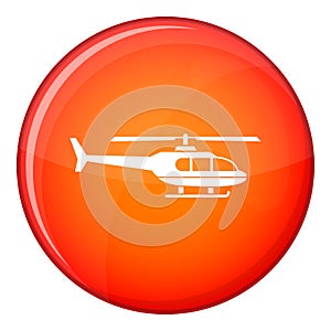 Military helicopter icon, flat style
