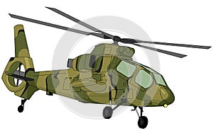 Military helicopter illustration photo