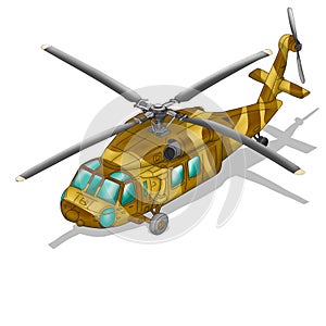 military helicopter illustration created using hand drawn art technique protected on a white background 3