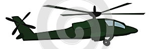 Military helicopter, illustration, vector