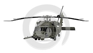 Military Helicopter Isolated