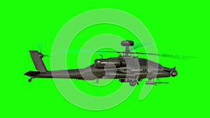 Military helicopter UH-60 Black Hawk realistic 3d animation