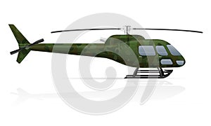 Military helicopter vector illustration