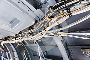 Military helicopter wiring.