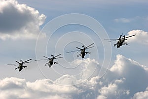 Military helicopters