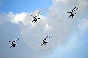 Military helicopters - formation