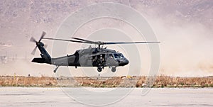 Military helicopters in Kabul, Afghanistan