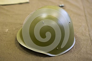 Military helmet of a Soviet soldier during the Second World War