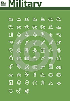 Military icon set