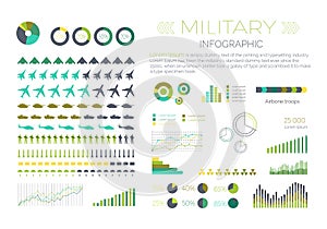 Military Infographic Vector Elements Set