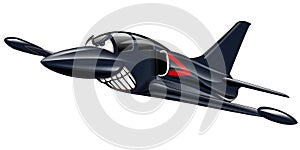 Military Jet Airplane Cartoon