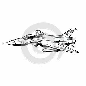 Military Jet Coloring Page: F15c Jet In Graffiti-influenced Style