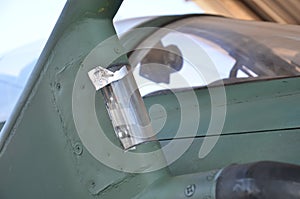 Military jet navigation bulb light. Brazilian signaling military airplane illumination of navigation